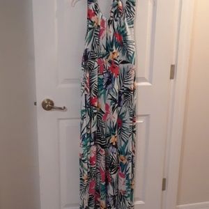 Soma Tropical print Maxi Halter Dress